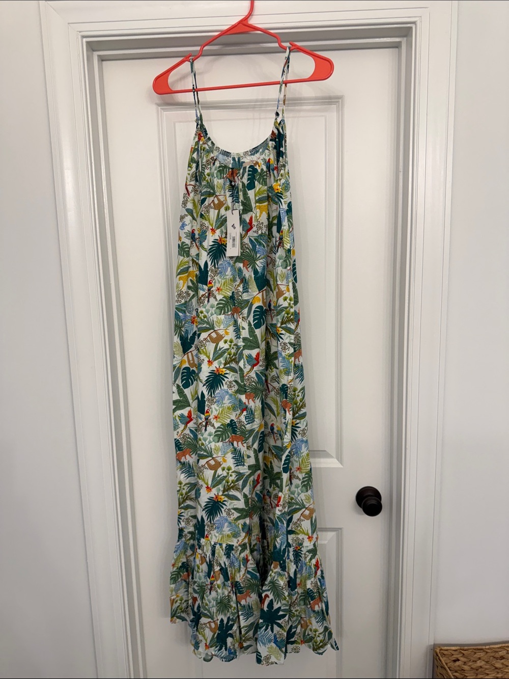 Tropical Print Maxi Dress